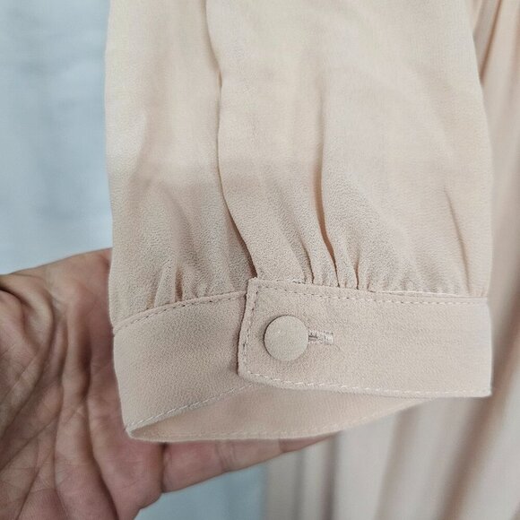 LuLus Dress Maxi Peach Ethereal Flowy Formal L - Picture 5 of 14